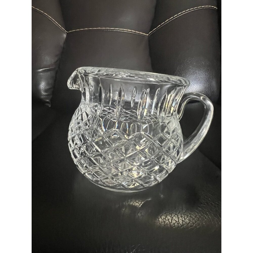 Vintage Heavy Crystal‎ Water Pitcher 4.75" Tall